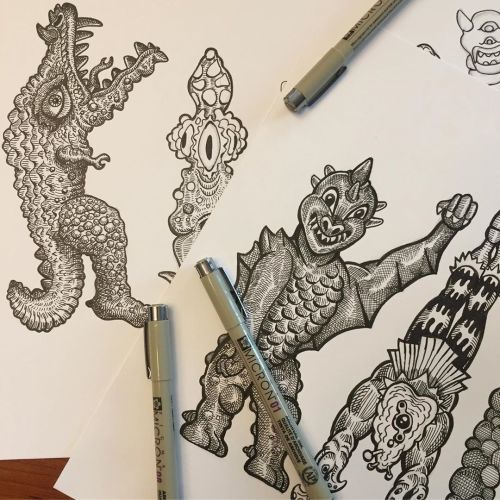 WiP for upcoming Max Toy Company 15th anniversary celebration! Drawings by #marknagata #maxtoyco #ma