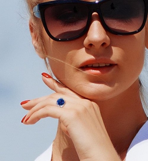 U N H E A T E D  Royal Blue Sapphire &amp; Diamond 18K Ring  99.9% of sapphires are heated to re