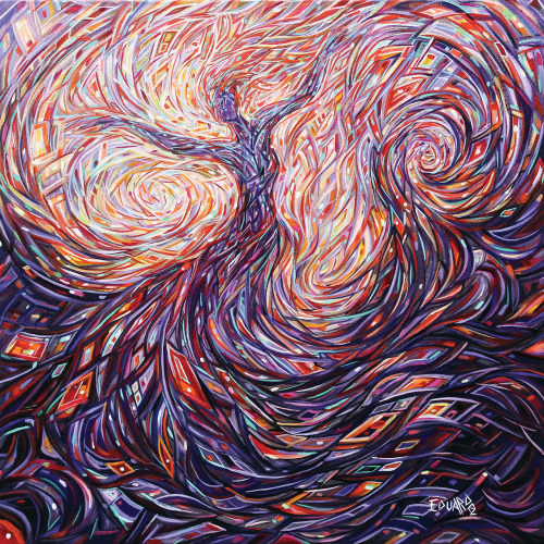 crossconnectmag:  Featured Curator: Justin Ruckman The artist and painter Eduardo Rodriguez Calzado describes himself as being obsessed with detail, “expressing emotions through the fragmentation of color”. While the human form or elements of human