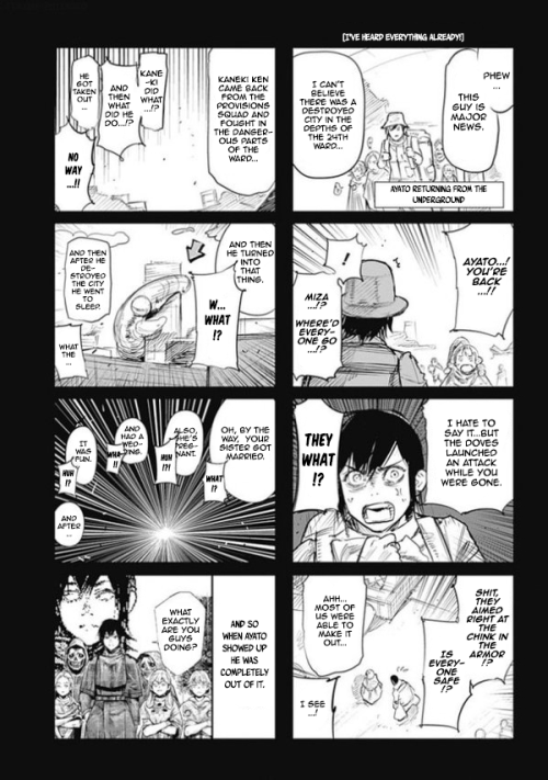 kenkamishiro: Tokyo Ghoul:re volume 14 omakes part 1 (scans from TG_Hub). Press F to pay respects fo