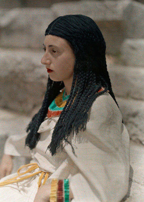 natgeofound:Portrait of a daughter of Danaus acting in “The Suppliant Maidens” on Mount Parnassus in