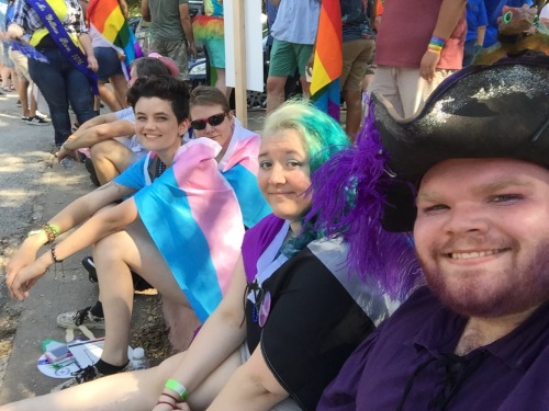thatdognerd:aroaceinyourface:Acebeard the pirate at Dallas Pride 2016!It was a fun day but extremely