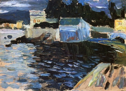Sestri Evening  -  Wassily Kandinsky 1905