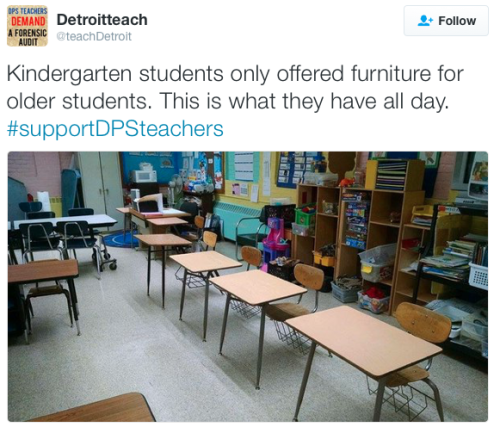 africanaquarian:  highlitemami:  amey-winehouse:  crime-she-typed:  micdotcom:  Detroit teachers stage another sickout protest Detroit’s got a major problem on its hands. Most of its teachers are fed up — so fed up, in fact, that they’re staging