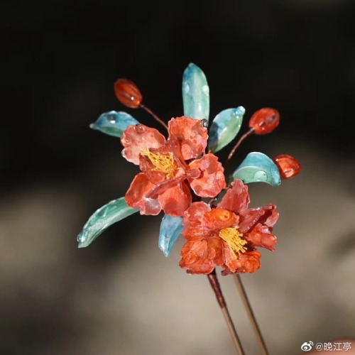 hanfugallery:hair ornaments for chinese hanfu by 晚江亭