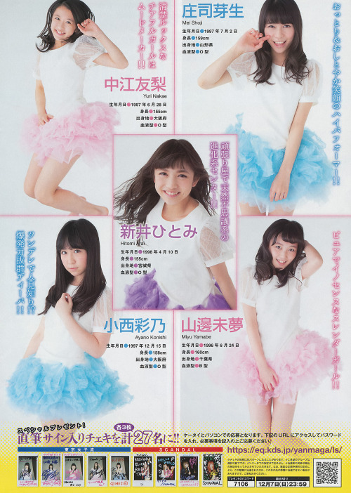 東京女子流 Young Magazine 2015 No.1