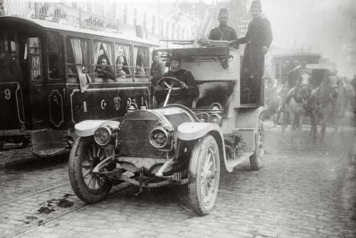 Mahmut Şevket Paşa’s armoured vehicle in the streets of Constantinople.