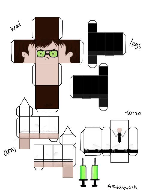 PAPER CRAFT TEMPLATE OF HERBERT WEST !!!