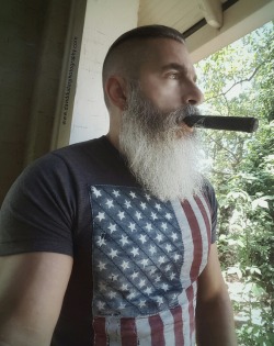 itsbetterwithabeard:  Flag Day.   Self-portrait