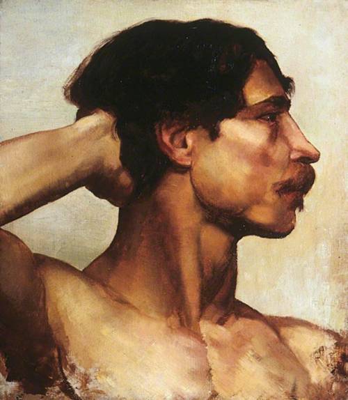 langoaurelian:Study Of A Male Model ~  Sir Frederic Lord Leighton