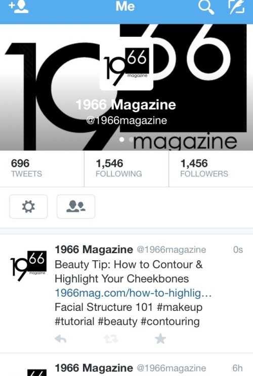 Come Socialize, we’re on twitter too. Look us up @1966magazine