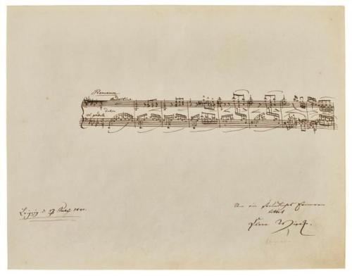 clavierissimo:C. Schumann, autograph musical quotation from Trois romances op.11 no.1, 1840.