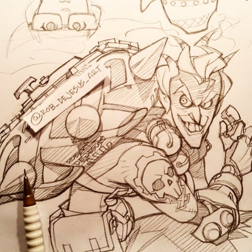 Porn robertdejesus:  Junkrat sketched during live photos