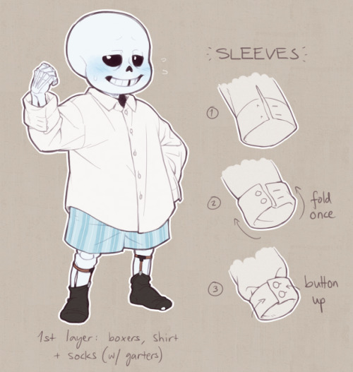 theslowesthnery:  some ref things of the smallest mobster’s clothes because idek i love drawing clothes and i love the dumpy bean so ??? notes: -sans’s shirt is too big for him, which is why the shoulder seams are lower than they “should” be.