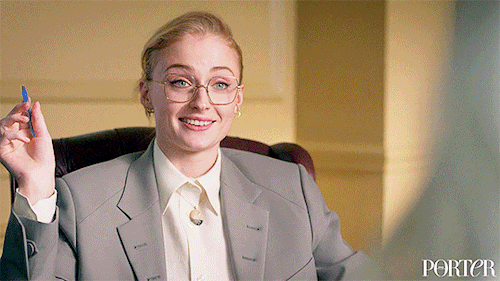 becausecosima: (Goofy) Sophie Turner, Celebrity Therapist for Porter Magazine [x]