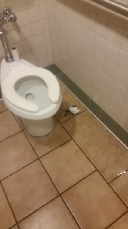 Oops i missed My piss and shit on the floor of a restroom