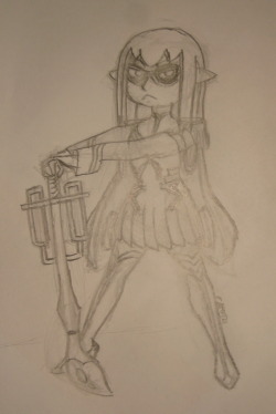 mrcaputo:  Just another sketch with another squid girl. Guess who’s ready for the battle this time? Squidsuki!  hehehe X3