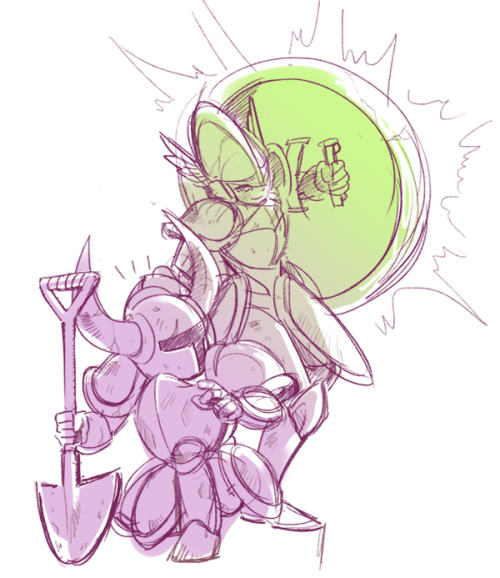 prnnography:Some sketches and WIPs I forgot to throw up here.Also, Shield Knight and Shovel Knight are now my favorite v