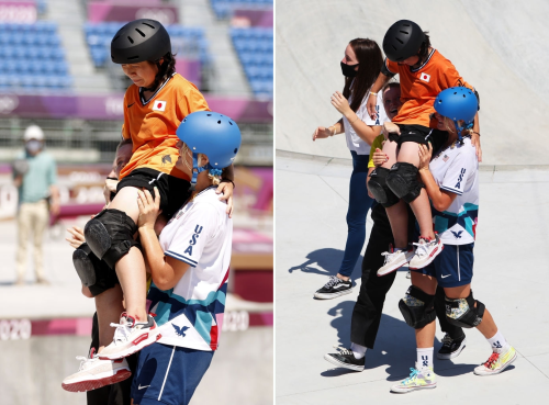 ctolisso:During the Women’s Skateboarding Park Finals on day twelve of the Tokyo 2020 Olympic Games 