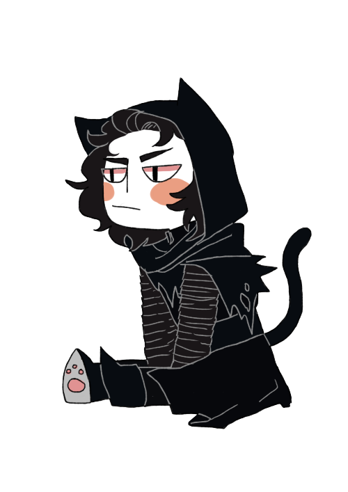 space-emos: felt like drawing a tiny emo catavailable as a sticker on redbubble 