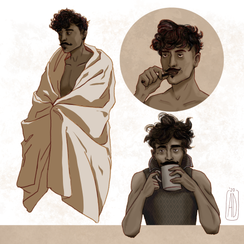 I saw @hattedhedgehog&rsquo;s recent post about non-styled Dorian hair and I had to draw it!! So