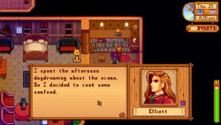 starruinfarm:  I had a fairly stressful evening and sat down to plays some sdv, and then Elliott cooked me seafood and it almost made me cry