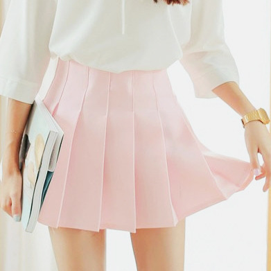 romanticandsadone:Casual Pleated High Waist Mini Skirt  ♡ ♡  (7 colors are available)Find more skirt