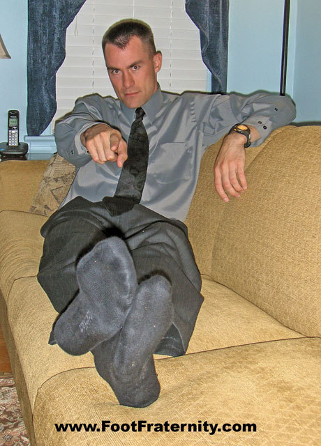 malesoxlover:  seems the dress socks have been worn for a long hard day love the sweat stains