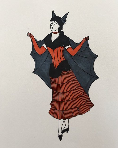 snootyfoxfashion:Vintage Style Halloween Girl Prints by lllittleghosttt