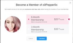 GET MEMBERSHIP TO MY MANYVIDS TODAY!6 MONTH MEMBERSHIP ONLY ฤ/MO3 MONTH MEMBERSHIP ONLY ำ.33/MOGAIN ACCESS TO ALL MY VIDEOS INSTANTLYGET IT HEREUSE CODE:   o0P7928 FOR 20% OFF TODAY!