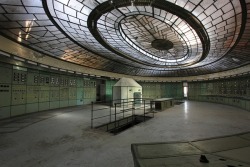 definitelydope:  By Florence Caplain  The control room in an abandoned power plant somewhere in Eastern Europe.  