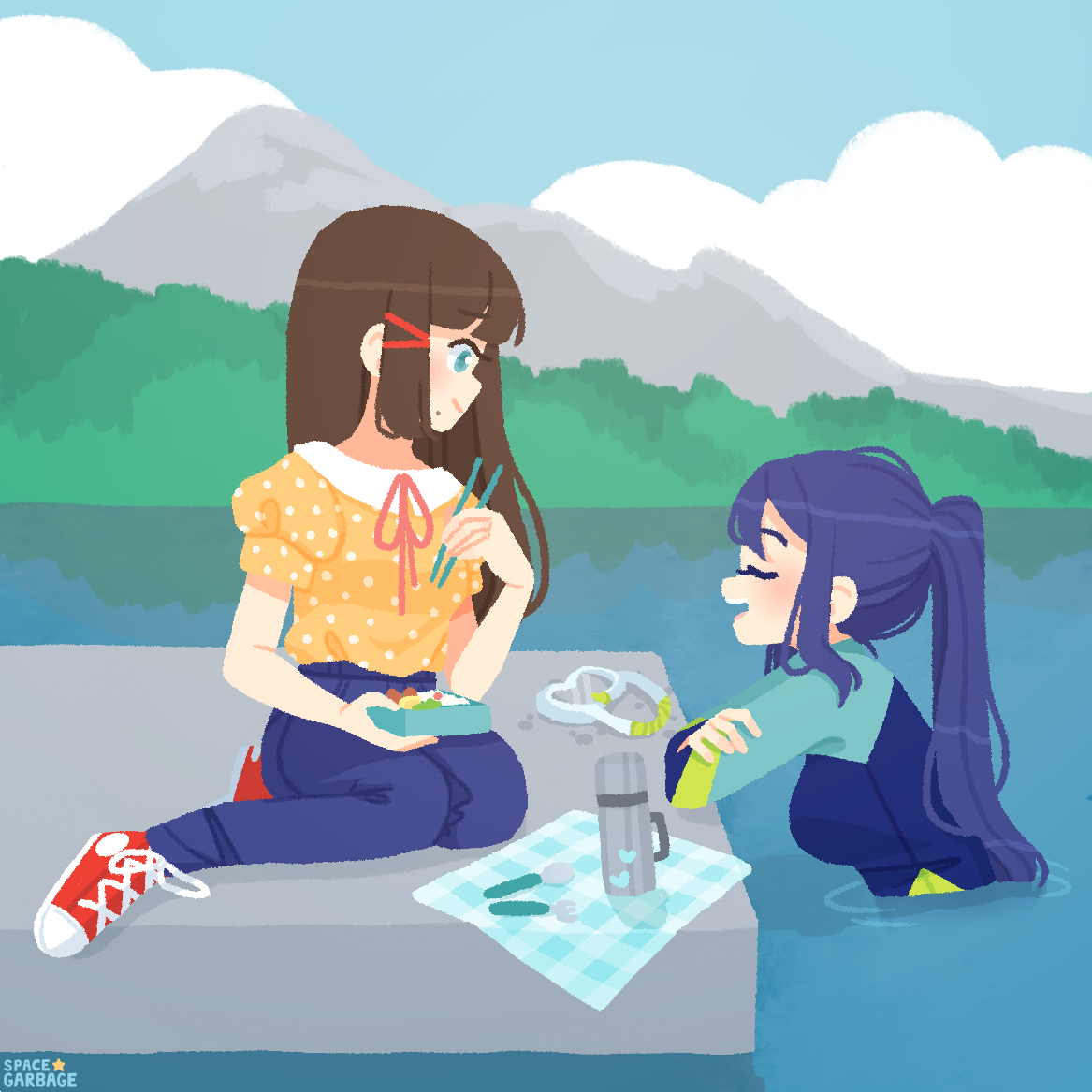 spacegarbages:seaside picnic ♡ 
