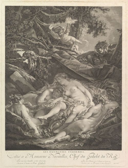 The Sleeping Bacchantes by René Gaillard (1764)