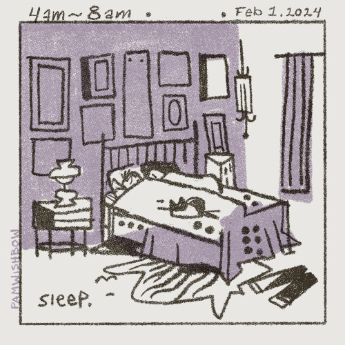 Hourly Comic Day 2024, A Relatively Quiet Day In The Wishbow House