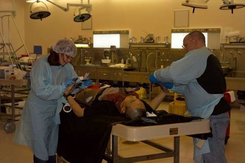 shadydoomer:  Seung-Hui CHO on an autopsy table.  I saw this years ago, along with some of