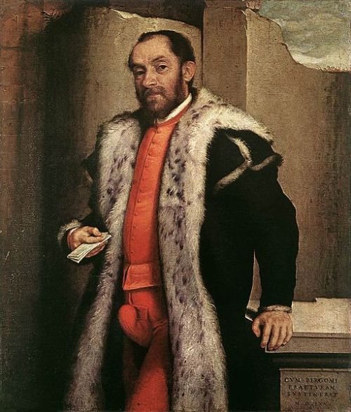 Portrait of Antonio Navagero  Note the very conspicuous codpiece, which was a staple of men’s 