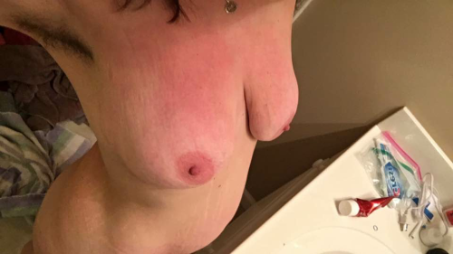 diary-of-hotwife2:Sexy boobs and awesome hairy armpits.