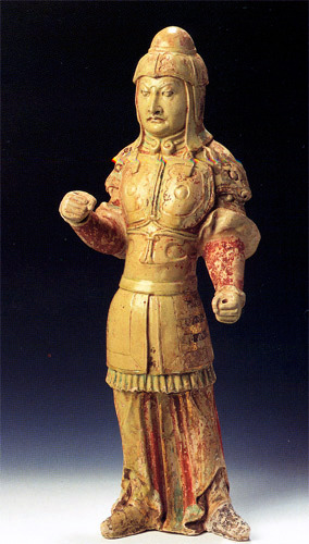 Sui dynasty warrior figurine