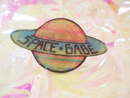 space-babe:cute-etsy:Space Babe pin, $8OMG need