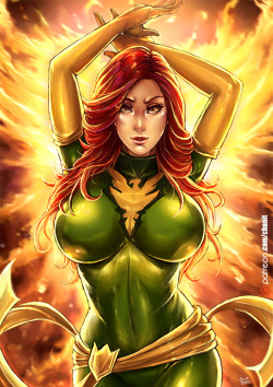 kachimahan:  back to work more for marvel babe stuff ♥ Character : Jean Grey / Marvel comic / X-mensupport me here : www.patreon.com/chanitMy dear patrons will get:♥  Hi-res JPG♥ Process Steps GIF♥ PSD [pledge 10$ ,15$ ,25$ ,100$]♥ Video Process