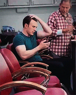 Chris Evans On The Set Of ‘Knives Out’ (9/11/18)