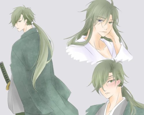 otome0heart: little-lady-mimi:  Art by えみ | 1 * 2 * 3 * 4 * 5⊳ Hair Switch! of Samurai Lov