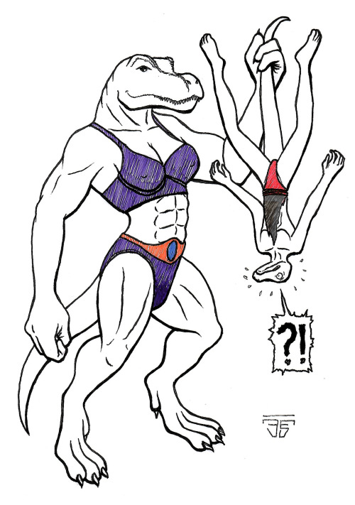 Tyrannoselected Sex“You shall be my plaything for tonight.” The giantess of a dinosaur remarked as she carried the scrawny lizardman off to her hutPosted using PostyBirb