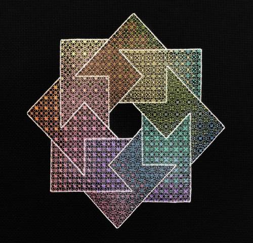 Will I Ever Get Tired Of Stitching Variations On Colour Wheels? Not For Awhile, Anyway. My Own Pattern.