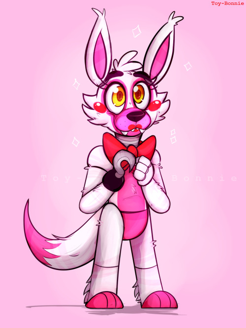 toy-bonnie:  I boarded the hype train and drew the pre-Mangle like everyone else. The sketch came out nicer admittedly but I can’t shade at all so thats the fault.Now can we start a chain of Tiny Toy Bonnies? :D   Ahhhhh it’s cute <3