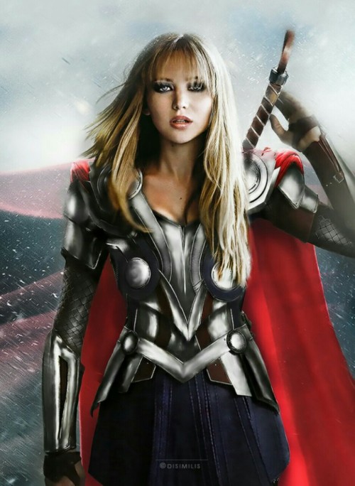 gillygmc:  Female Avengers….hot!  Especially J-law….Thawr ;) 
