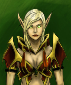 fantasy-scifi:  Blood Elf Coloured by TheBoyofCheese