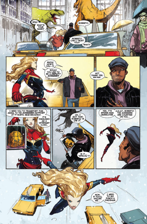 kellysue:  manifestoreviews:  Captain Marvel #9 previews.may contain spoilers. Publisher: Marvel Comics.Release Date: Wed, January 16th, 2013 A PERFECT JUMPING-ON POINT FOR FANS NEW AND OLD! PART ONE OF A NEW STORY. • Carol finally returns home, but