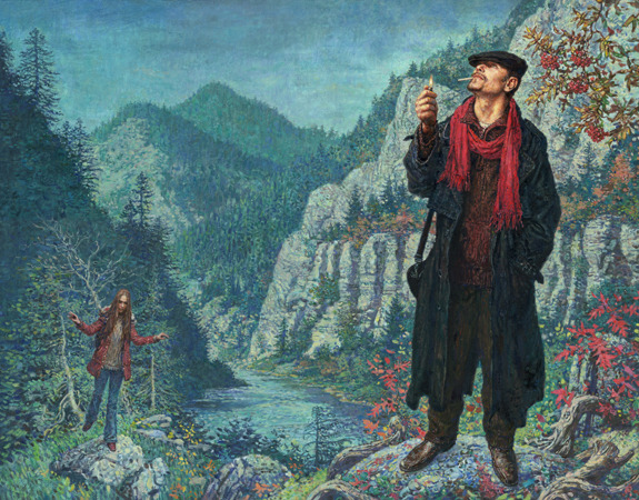 Anton Lomayev’s illustration for Alexei Ivanov’s novel “The Geographer Drank