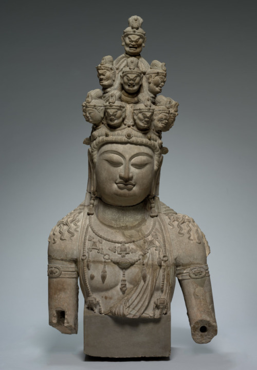 cma-chinese-art:Eleven-Headed Guanyin, 1st quarter 8th Century, Cleveland Museum of Art: Chinese Art